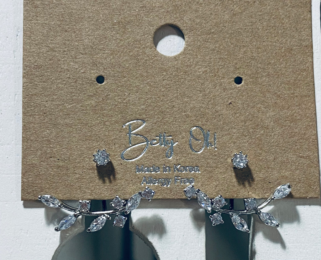 Betty Oh Silver Vine Earring - Posh West Boutique