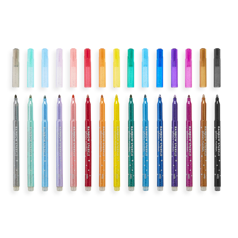 Rainbow Sparkle Glitter Markers - Posh West Boutique