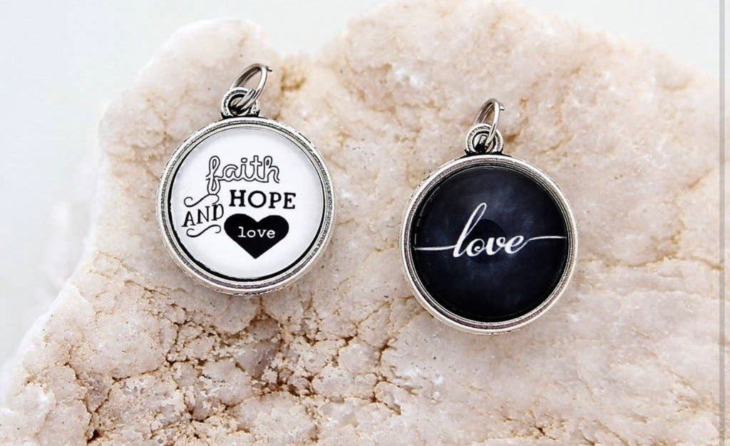 Faith, Hope and Love Double Sided Charm - Posh West Boutique