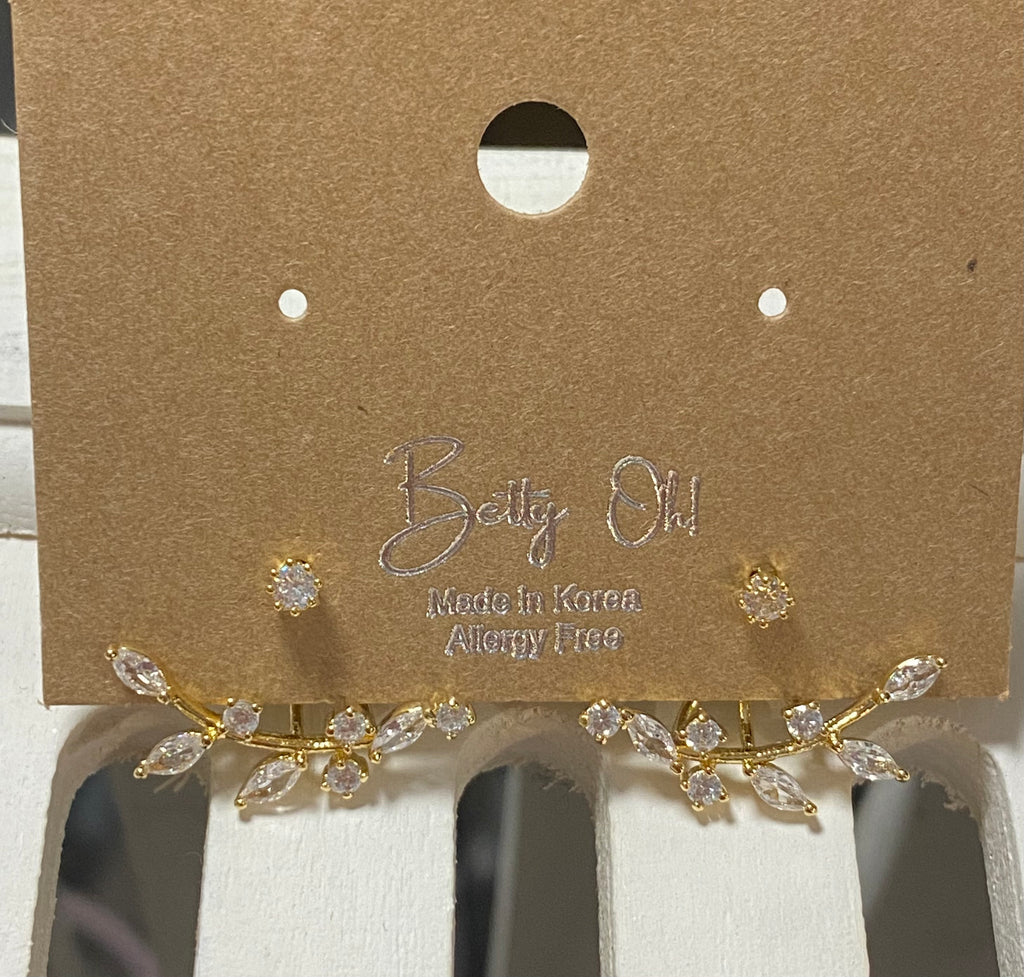 Betty Oh Gold Vine Earring - Posh West Boutique