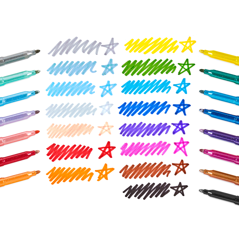 Rainbow Sparkle Glitter Markers - Posh West Boutique