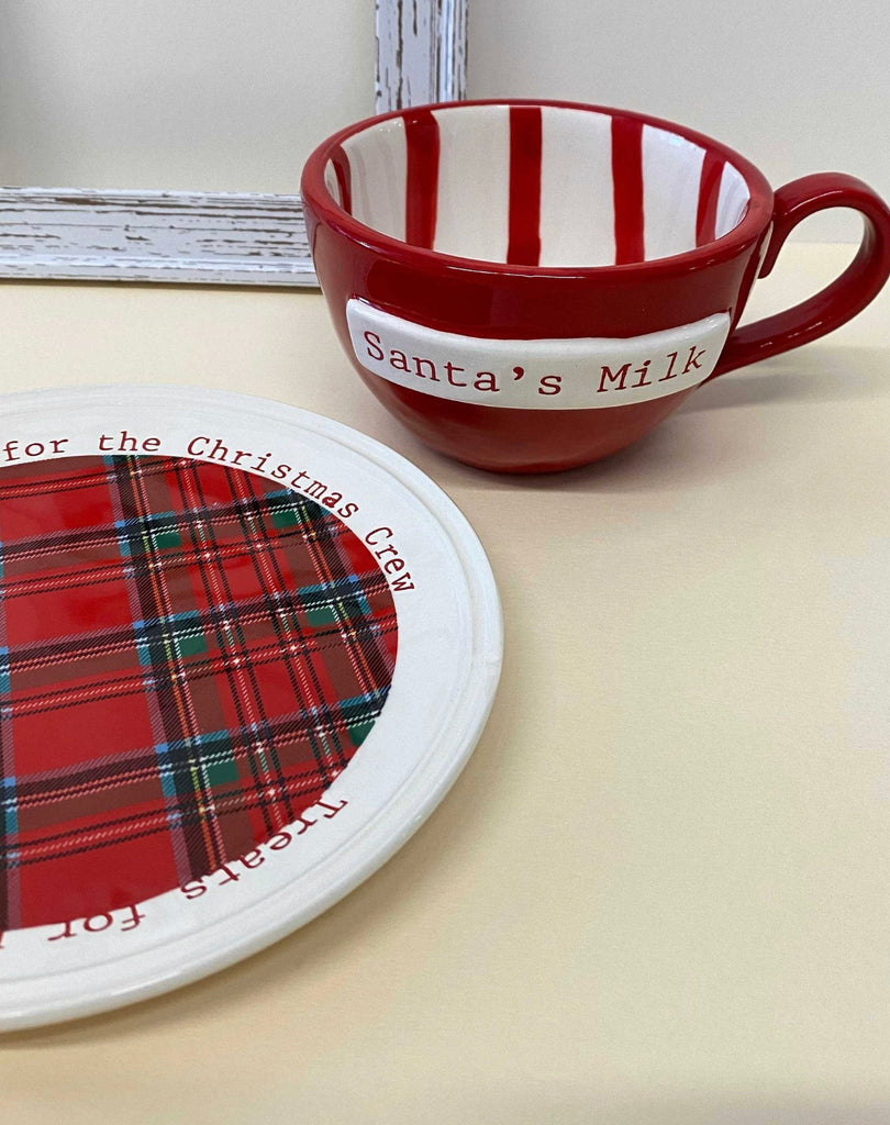 Santas Mug and Treat Plate Set - Posh West Boutique