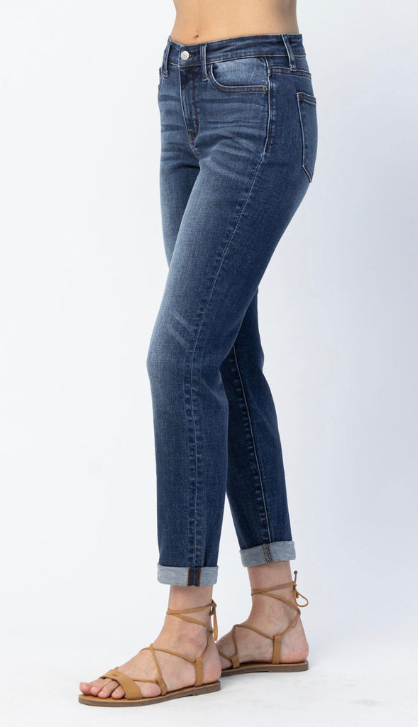 Judy Blue Non Distressed Slim Fit Straight Leg Jeans-Sizes will re-stock soon!! - Posh West Boutique