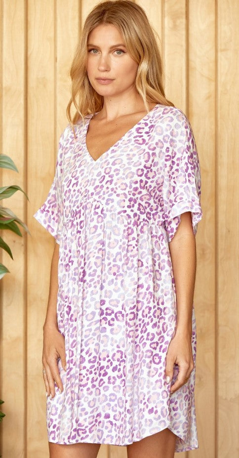 Lavender Woven Dress - Posh West Boutique
